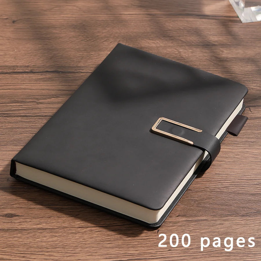 Vintage A5 leather notebook with personalized soft cover - perfect for business meetings and college life note book