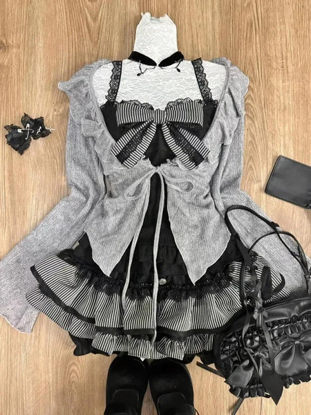 Sweet Lolita Ruffled Dress Sets for Women